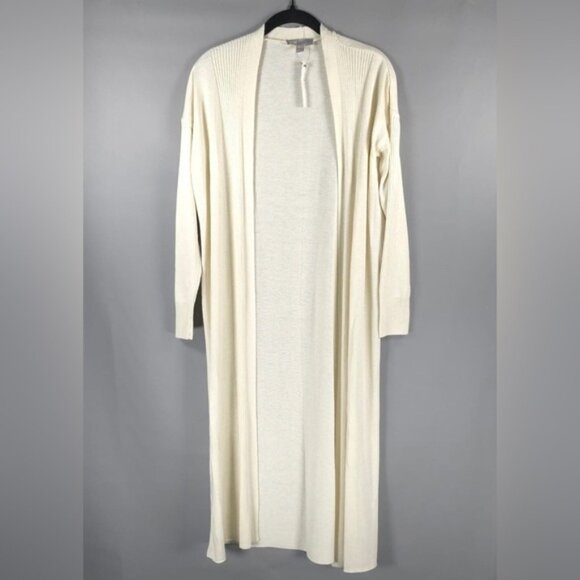 NWT asos PETITE Romania 🇷🇴 Made Long Sleeve Rib Open Cardigan Longline Size 2 - Picture 1 of 8